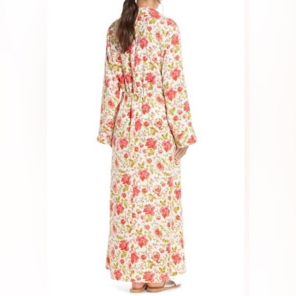 SOMETHING NAVY Maxi Cover-Up Wrap in Red Poppy Gina Floral Size M - Picture 7 of 13